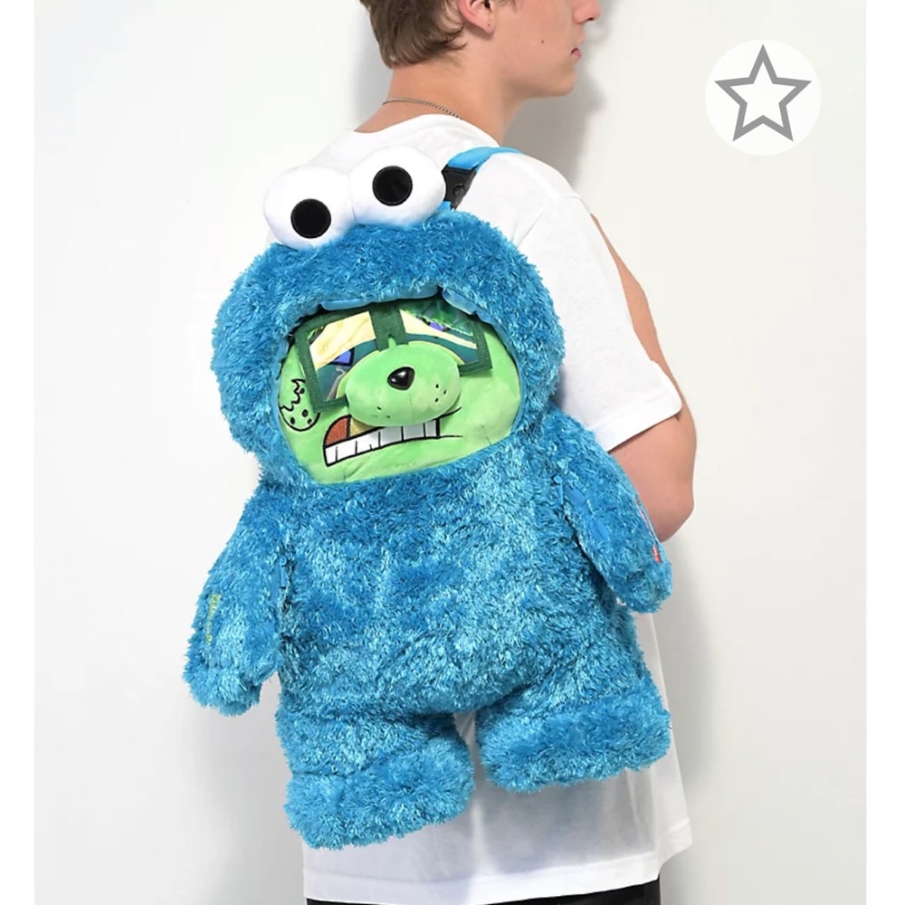 Sprayground Cookie Monster Teddy Bear Blue Backpack